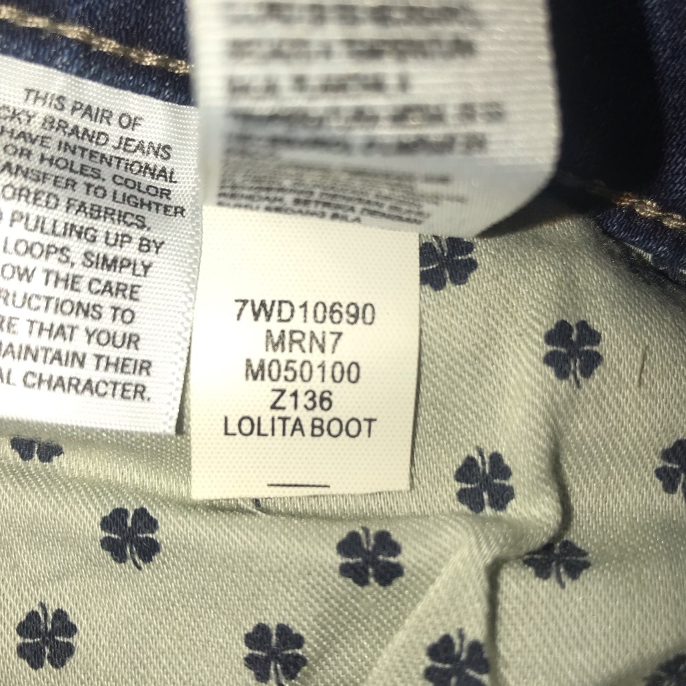 * SOLD * Lucky Brand Lolita Bootcut Mid-rise Curvy Jeans Long - 14/32 L - Picture 7 of 12